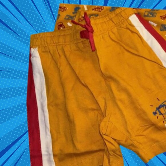 Boys Orange Cartoon Print T-Shirt and Shorts Set NWT - Picture 4 of 4